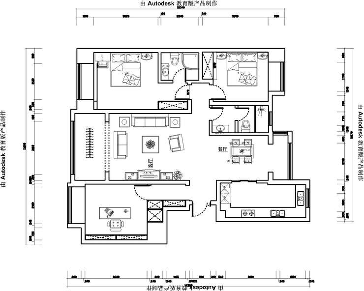 名士豪庭张汉学施工图-Model